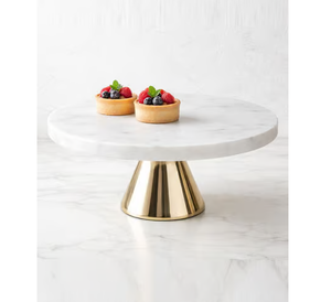Modern <b>Marble</b> <b>Cake</b> <b>Stand</b> Brass Wire Design Hexagon Shape <b>Cake</b> <b>Stand</b> At Lowest Price - Product Image 3