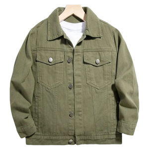 Chaqueta de Mezclilla de Lona Estilo Moderno para Hombre, Material de Alta Calidad, Logotipo Personalizado, Cuello Alto, Estilo Urbano, Secado Rápido - Product Image 1