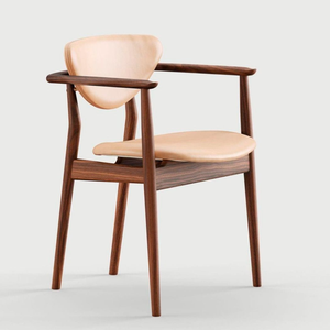 Silla de Comedor de Madera de Teca Sólida, Simple y Elegante, con un Toque Vintage Sutil y un Diseño Atemporal para Espacios de Comedor Cálidos y Elegantes - Product Image 1