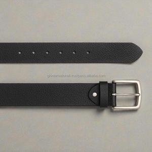 Cinturón Casual de Cuero Genuino de Primera Calidad para Hombre, de Una Sola Capa, con Hebilla Ajustable de Latón Plateado Mate, Todas las Tallas - Product Image 2