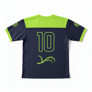 Maillot de football américain personnalisé avec impression par sublimation, respirant, à manches courtes, pour l'été et l'hiver, protection UV, vêtements de sport - Product Image 2