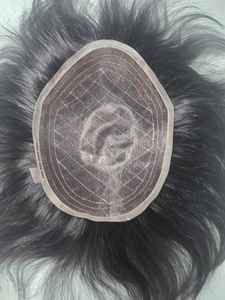 Welded Mono Full Lace Natural Wave Raw <b>Hair</b> Prosthesis Indian Remy <b>Hair</b> Toupee Taz <b>Hair</b> BD Bangladesh - Product Image 5