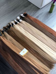 Extensiones de cabello humano virgen 100% de color liso a granel de estilo de lujo al mejor precio sin procesar Vietnam al por mayor - Product Image 6