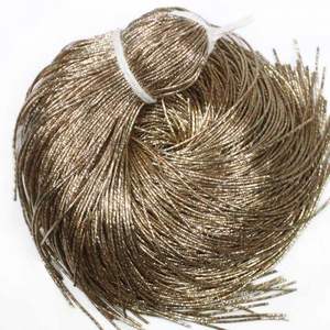 Fil métallique en argent brut de qualité supérieure pour franges et broderies textiles domestiques - Product Image 1