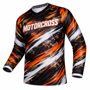 Maillot de motocross personnalisé de haute qualité pour hommes, impression numérique, polyester à séchage rapide, vêtements de sport pour la course hors route, OEM - Product Image 1