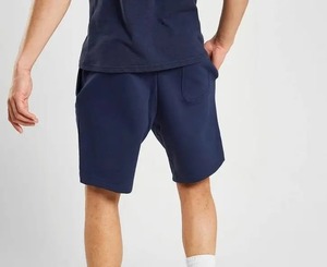 Conjunto de Camiseta y Pantalones Cortos Casuales para Hombre, Color Sólido, Cuello Redondo, Transpirable, Tejido de Punto, 100% Poliéster, Estampado Digital, Fusión sin Costuras, Ropa de Verano - Product Image 5