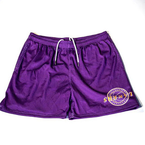 กางเกงขาสั้นเอวสูงสไตล์ไฮสตรีทสำหรับผู้ชาย ความยาวขาใน 5 นิ้ว ผลิตจากโพลีเอสเตอร์/คอตตอน สีพื้น แห้งเร็ว ระบายอากาศได้ดี เอวยางยืด - Product Image 5