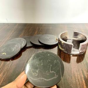 Juego de 6 Posavasos de Resina, 300 mm de Diámetro, 10 mm de Grosor, Antideslizantes, Ecológicos, Duraderos, Diseño de Lujo Hecho a Mano para Decoración - Product Image 3