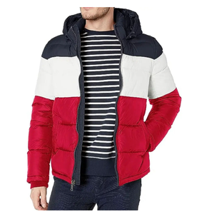 Men's Stylish High Street Woven Coated Hooded Waterproof Windproof Breathable Quick Dry Lightweight <b>Puffer</b> <b>Jacket</b> Winter - Product Image 1