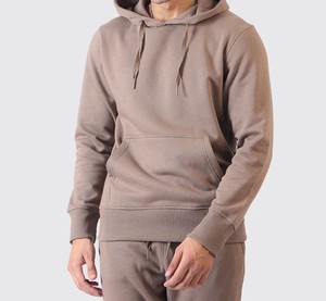 Ensemble de survêtement 2 pièces coupe ajustée et lourde de qualité supérieure pour homme, logo personnalisé, respirant, confortable, avec capuche solide pour l'hiver - Product Image 2