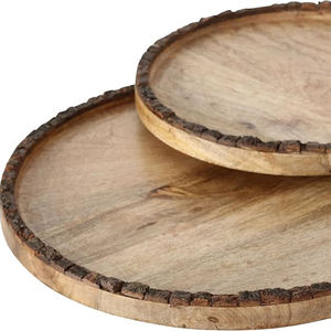 Luxury Handmade Wooden Charger <b>Plate</b> Natural Mango Wood Construction Beautiful Decorative Epoxy Resin Emerald Finish Classic - Product Image 3