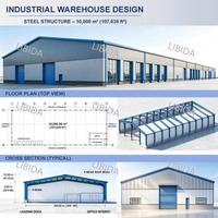 Edificio Moderno con Estructura de Acero Industrial |   Opción de Muro Cortina de Vidrio |   Almacén Prefabricado de Fábrica