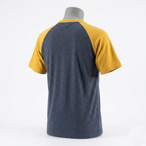เสื้อยืดเบสบอลแขนสั้นผ้าคอตตอนหนา 200 กรัม ทรงปกติ สีพื้น คุณภาพสูง แบบ OEM สั่งทำสีได้ พร้อมโลโก้ - Product Image 5