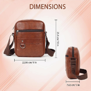 Leather Sling <b>Bag</b> Crossbody Shoulder <b>Bag</b> with Adjustable Strap for Travel, School, <b>College</b> & Daily Use - Product Image 5