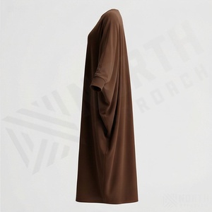 Abaya Moderna y Modesta, Diseño Minimalista, Tela Transpirable, Corte Holgado, Estilo Cómodo para el Día a Día, Ropa de Moda al por Mayor - Product Image 3