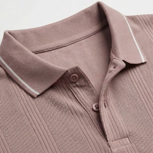 Wholesale Men's Summer Polo <b>Shirt</b> Business Casual Customized Color Short Sleeves <b>Half</b>-<b>Button</b> Closure Premium Top Apparel - Product Image 4