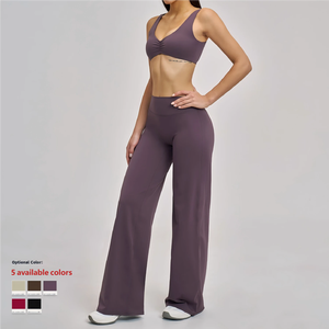 Conjunto de Yoga de Verano Personalizado, Elástico en Cuatro Direcciones, Sin Costuras, con Sujetador Deportivo y Pantalones Cortos Elásticos de Cintura Alta de Secado Rápido para Entrenamiento y Running - Product Image 2