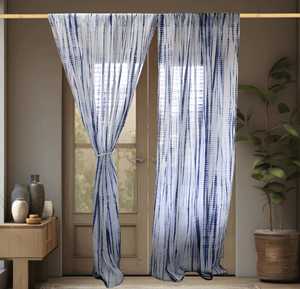 Cortina Decorativa con Estampado Tie Dye de Diseño, Cortina de Algodón Suave para Ventana, para Hogar, Resort, Cafetería, Restaurante, Venta al Por Mayor - Product Image 6
