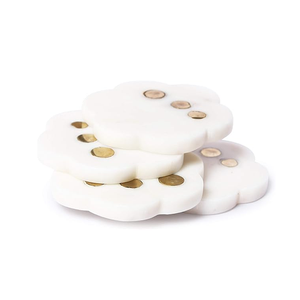 Sous-verres en marbre poli au design moderne, écologiques, durables, lavables, en pierre naturelle pour la cuisine - Product Image 3