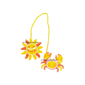 Hot Selling Lightweight Handmade Seed Beaded Lemon and Cocktail Glass Bag Charms Customized Cute Fruit and Drink bag charms - Product Image 2