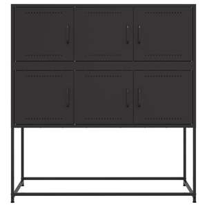 Aparador Rectangular Mediano Negro Hecho de Acero Laminado en Frío - Product Image 6