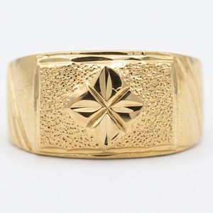DIVYORO FOUR-POINT STAR RING แหวนทองคำ 22k ชุบทองสำหรับผู้ชายคลาสสิค - Product Image 1