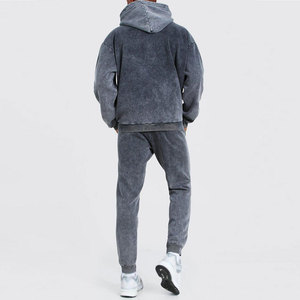 Ensemble de survêtement à capuche pour homme, délavé à l'acide, 100% coton respirant, personnalisable avec logo OEM, marque privée, vente en gros - Product Image 3