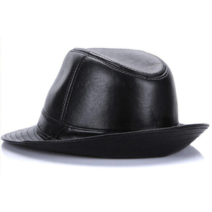 <b>Mens</b> Leather Snapback <b>Cap</b> <b>Flat</b> Brim Adjustable Fashion Hat Soft Comfortable Street Wear Daily Use OEM Factory Custom Production - Product Image 4