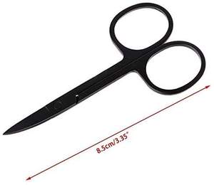 กรรไกรตัดเล็บสแตนเลสคุณภาพ A+ สีดำ ใบมีดโค้งคมกริบ อุปกรณ์เสริมความงาม สำหรับขายส่ง - Product Image 1