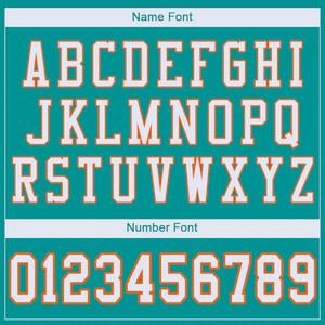 Camiseta de Fútbol Personalizada en Malla Aqua Blanca y Naranja, Auténtica, Transpirable, de Secado Rápido, Uniforme Deportivo para Entrenamientos y Partidos - Product Image 6