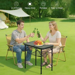 โต๊ะพับสำหรับตั้งแคมป์กลางแจ้ง เหมาะสำหรับปิกนิก บาร์บีคิว และการทำอาหารสำหรับการผจญภัยกลางแจ้ง - Product Image 3