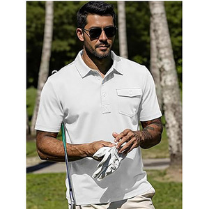 Men’s <b>white</b> Polo <b>Shirt</b> Short Sleeve Casual <b>Plain</b> Polo <b>Shirt</b> Breathable Fabric Custom Logo OEM ODM Available - Product Image 4