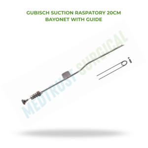 Raspador de succión Gubisch de 20 cm con bayoneta y guía, instrumento quirúrgico para rinoplastia y procedimientos ORL - Product Image 2