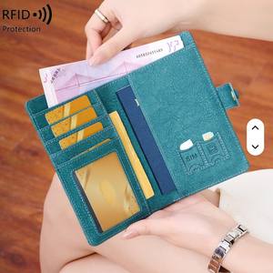 กระเป๋าใส่บัตรหนัง PU แบบบาง ปรับแต่งได้ ราคาประหยัด ที่ใส่พาสปอร์ต ที่เก็บบัตร ดีไซน์ทันสมัย อุปกรณ์เสริมสำหรับการเดินทาง - Product Image 2