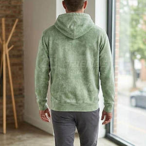 Sweat à capuche polaire respirant pour homme, personnalisé, hiver, 450 GSM, délavé à l'acide et à la pierre, couleur unie, streetwear, coupe classique, vintage, 100% coton - Product Image 6