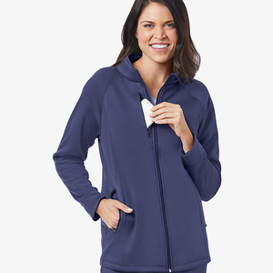 Bata de Enfermería al por Mayor para Mujer, Ajustada, con Cuello y Bolsillos con Cremallera, de Tela Gruesa, Transpirable y Cómoda para Uso Hospitalario - Product Image 5