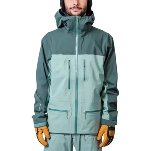 Veste de sport décontractée légère, imperméable, grande taille, à capuche, col montant, en softshell, respirante, avec fermeture éclair et motif imprimé - Product Image 1