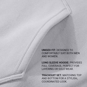 Chándales Deportivos Casuales de Algodón y Poliéster para Hombre, Color Gris Jaspeado, Fabricante Personalizado al por Mayor - Product Image 5
