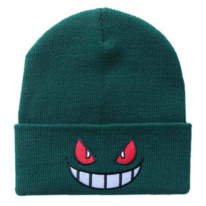 Chapeau tricoté brodé personnalisé avec des dessins animés pour l'automne et l'hiver, bonnets chauds pour adultes, style décontracté - Product Image 6