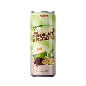 น้ำมะพร้าวคั้นเข้มข้นผสมนมช็อกโกแลต ตรา Datafa ยอดนิยมในเวียดนาม ขนาด 330 มล. ผ่านการฆ่าเชื้อ 100% ปราศจากน้ำตาล บรรจุกระป๋อง รับผลิตแบบ OEM มาตรฐาน HALAL BRC ISO - Product Image 2