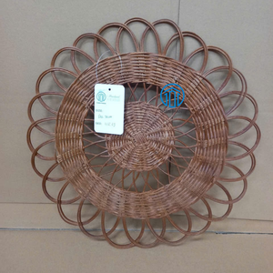 Mantel Individual de Ratán Natural Marrón Tejido a Mano con Diseño Decorativo en Forma de Flor, Mantel Individual Sostenible para Comedor, Venta al por Mayor, Proveedor de Vajilla - Product Image 3