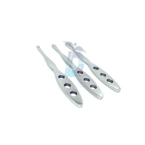 Instrumento ortopédico de elevador de huesos de 3 piezas de alta calidad, herramientas quirúrgicas veterinarias cómodas, mango de agujero para diagnóstico de perros - Product Image 1