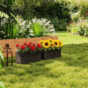 Set di 2 fioriere marroni da ringhiera, fioriere pensili e vasi inclusi (solo vasi) X2 - Product Image 1