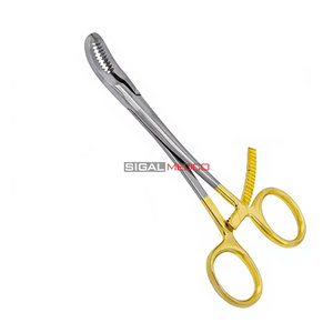 Pinzas para Huesos de Calidad Premium, Curvas y Dentadas, de 5.5 Pulgadas, Chapadas en Oro, Instrumento Quirúrgico Ortopédico de Acero Inoxidable Alemán - Product Image 2