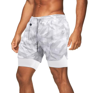 Premium Compression Shorts for Sports Activities Custom Logo Double <b>Layer</b> Shorts Manufacturer With Logo - Product Image 3