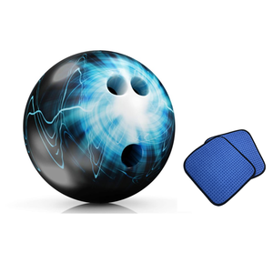 Paño de Limpieza de Microfibra Azul con Diseño de Puntos para el Mantenimiento y Pulido de Bolas de Boliche - Product Image 2