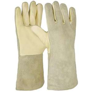 Gants de soudeur TIG résistants à la chaleur, gants de sécurité en cuir à manches longues pour la soudure - Product Image 1
