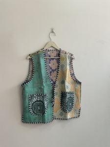 Handmade Vintage Traditional <b>Kantha</b> Women Vest Boho Waistcoat <b>Jacket</b> - Product Image 3