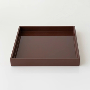 Luxury High Quality Wholesale Square Lacquer Decorative Serving Tray Modern Slate Blue Storage Organizer For Home Hotel Decor - Product Image 3
