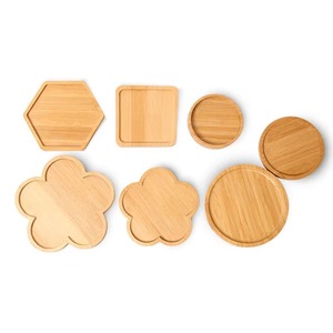 Juego de Posavasos de Bambú, Diseño Floral, Redondos, Cuadrados, Hexagonales, Antideslizantes, de Lujo, Resistentes al Calor, Ecológicos - Product Image 5